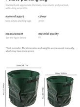 Lade das Bild in den Galerie-Viewer, Garten Kartoffel Anbau Beutel – PE Stoff Garten Pflanzer mit Griffen & Zugriffs Klappe