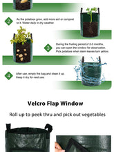 Lade das Bild in den Galerie-Viewer, Garten Kartoffel Anbau Beutel – PE Stoff Garten Pflanzer mit Griffen & Zugriffs Klappe