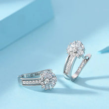 Lade das Bild in den Galerie-Viewer, Elegante 925 Sterling Silber Ohrringe mit Zirkon-Kristall – Charmanter Blumenschmuck für Frauen