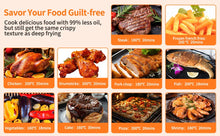 Lade das Bild in den Galerie-Viewer, Hochleistungs-Heißluftfritteuse 8 Liter – Doppelkammer für maximale Vielseitigkeit