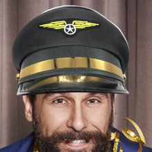 Lade das Bild in den Galerie-Viewer, Pilotenkappe für Erwachsene – Perfekt für Kostüme & Mottopartys! ✈️🎩