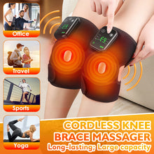 Lade das Bild in den Galerie-Viewer, Elektrisches Knie-Heizkissen mit Vibrationsmassage – 3-in-1-Wärme-, Massage- und Schutzgerät