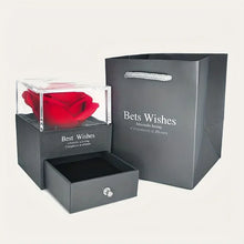 Lade das Bild in den Galerie-Viewer, Einzigartiges Geschenk für den Muttertag oder Valentinstag 2025 – Zirkon Liebes Halskette mit Ewige Blumen Geschenkbox