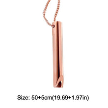 Lade das Bild in den Galerie-Viewer, Edelstahl Atem-Halskette zur Rauchentwöhnung, Stressbeseitigung und Meditation