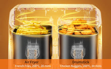 Lade das Bild in den Galerie-Viewer, Hochleistungs-Heißluftfritteuse 8 Liter – Doppelkammer für maximale Vielseitigkeit