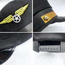 Lade das Bild in den Galerie-Viewer, Pilotenkappe für Erwachsene – Perfekt für Kostüme & Mottopartys! ✈️🎩