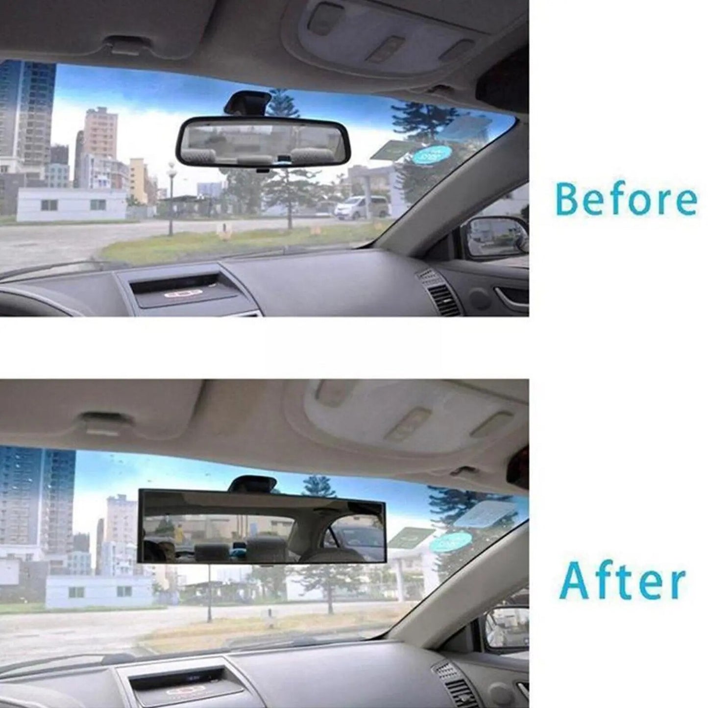 Weitwinkel Autospiegel Gebogene Innen Rückspiegel Panorama Innen Anti-Glare Clip Rückspiegel Spiegel Rück Klar R4A9