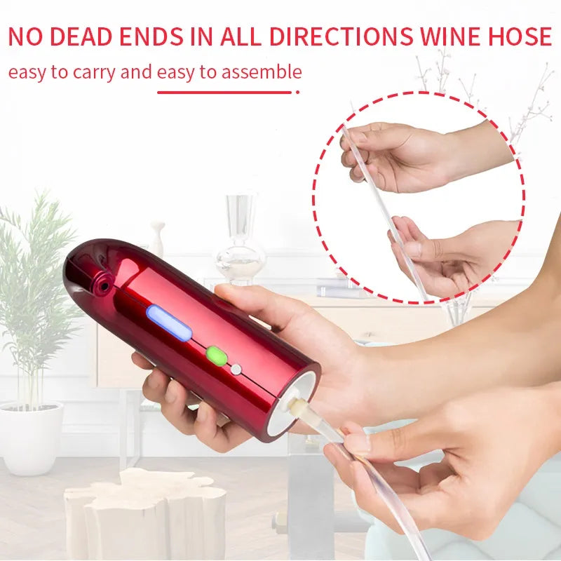 SMART Weinspender - Elektrischer Weinbelüfter, schnelles Belüften, Weindekanter, Spenderpumpe, automatischer USB-wiederaufladbarer Weinausgießer