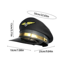 Lade das Bild in den Galerie-Viewer, Pilotenkappe für Erwachsene – Perfekt für Kostüme & Mottopartys! ✈️🎩