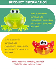 Lade das Bild in den Galerie-Viewer, Lustiges Krabben-Seifenblasenbad – Das perfekte Badespielzeug für Babys und Kinder!