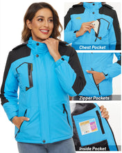 Lade das Bild in den Galerie-Viewer, TACVASEN Fleecejacke – Der Perfekte Outdoor-Begleiter. Wasserdichte, winddichte Winterjacke für Frauen