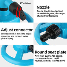 Lade das Bild in den Galerie-Viewer, 360 Grad Automatisches Rotierendes Garten Rasen Wasser Sprinkler System