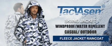 Lade das Bild in den Galerie-Viewer, TACVASEN Fleecejacke – Der Perfekte Outdoor-Begleiter. Wasserdichte, winddichte Winterjacke für Männer