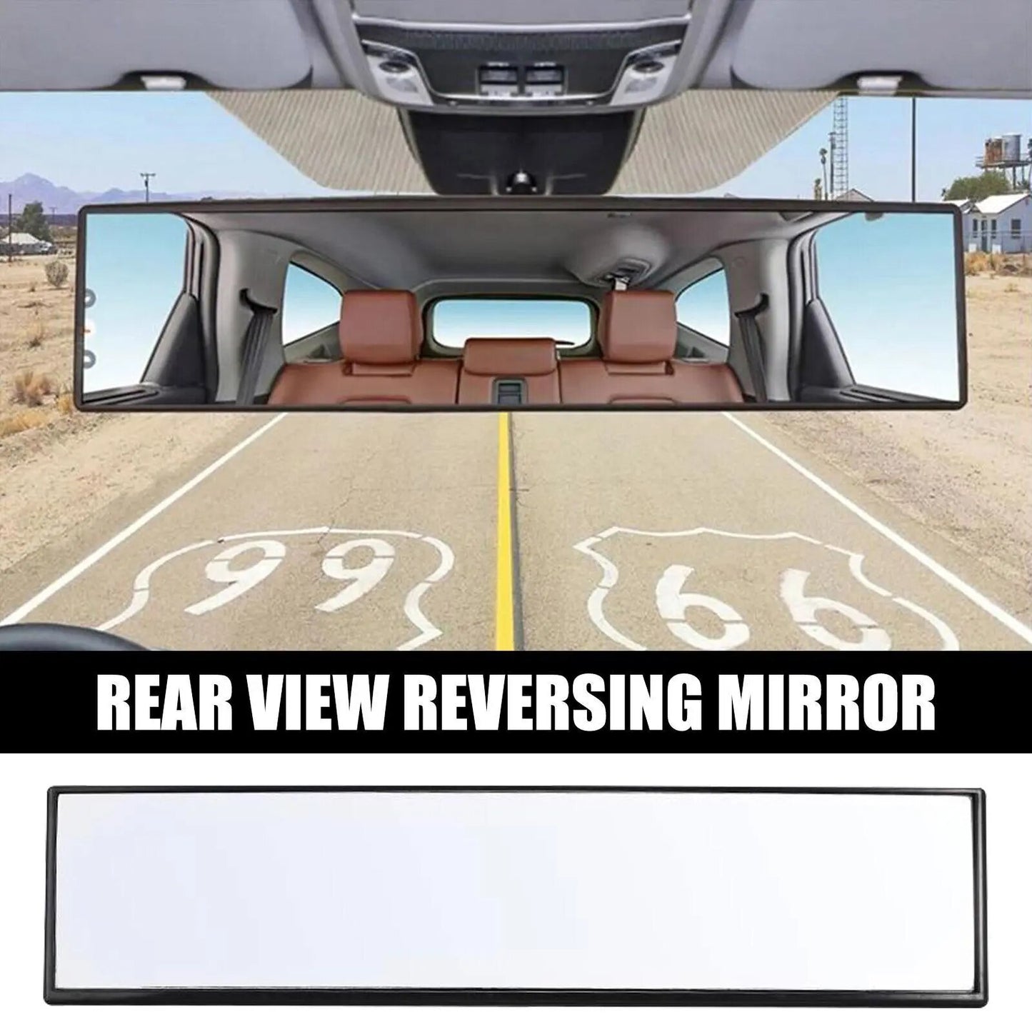 Weitwinkel Autospiegel Gebogene Innen Rückspiegel Panorama Innen Anti-Glare Clip Rückspiegel Spiegel Rück Klar R4A9