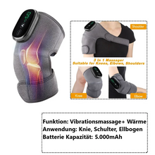Lade das Bild in den Galerie-Viewer, Elektrisches Knie-Heizkissen mit Vibrationsmassage – 3-in-1-Wärme-, Massage- und Schutzgerät