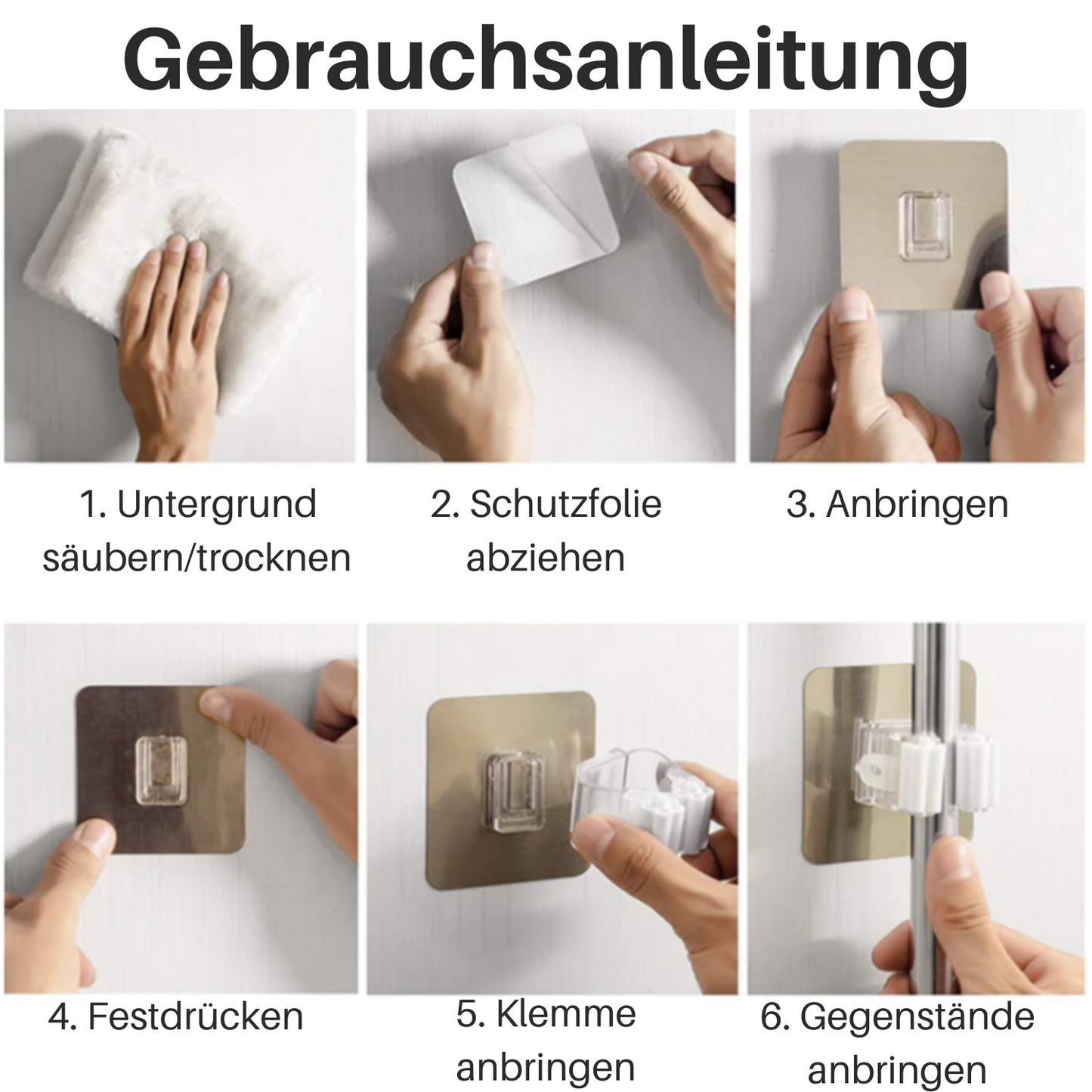 Klemmo - Allzweckhalterung für Besen, Mopp, Rechen und Co.