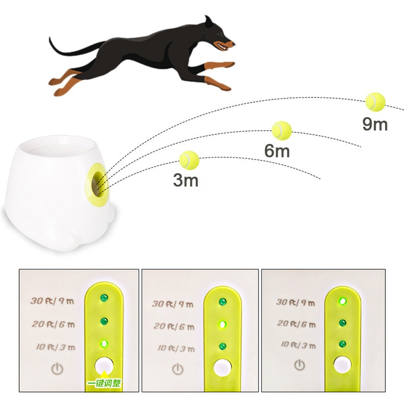 Doggys Tennisball-Maschine - inkl. 3 Bällen für Hundetraining (50% Rabatt)