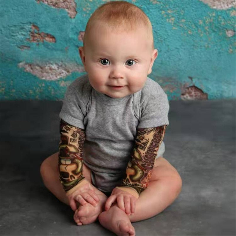 BigKids - Unisex Baby Body mit Tattoo-Ärmeln