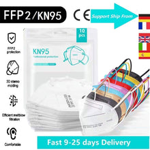 Lade das Bild in den Galerie-Viewer, FFP2 Masken – CE Wiederverwendbare Mund-Gesichtsmaske mit 5 Schichten