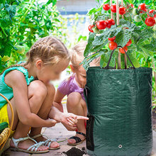 Lade das Bild in den Galerie-Viewer, Garten Kartoffel Anbau Beutel – PE Stoff Garten Pflanzer mit Griffen &amp; Zugriffs Klappe
