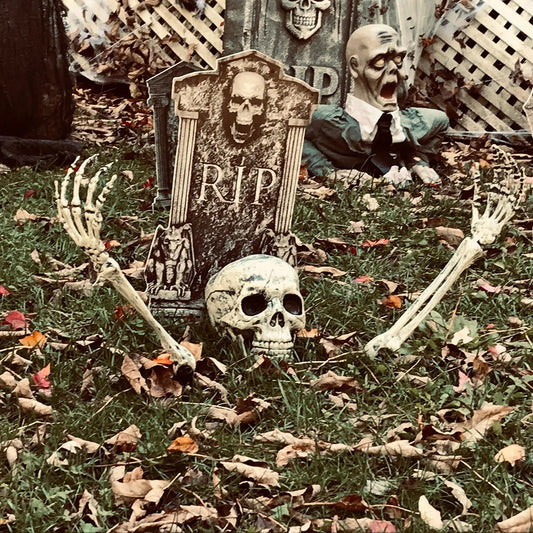 Realistische Skelett-Pfähle, Halloween-Dekorationen, gruselige Totenkopf-Skelett-Handknochen für Hof, Rasen, Garten, Friedhof, Heimdekoration