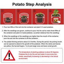 Lade das Bild in den Galerie-Viewer, Garten Kartoffel Anbau Beutel – PE Stoff Garten Pflanzer mit Griffen &amp; Zugriffs Klappe
