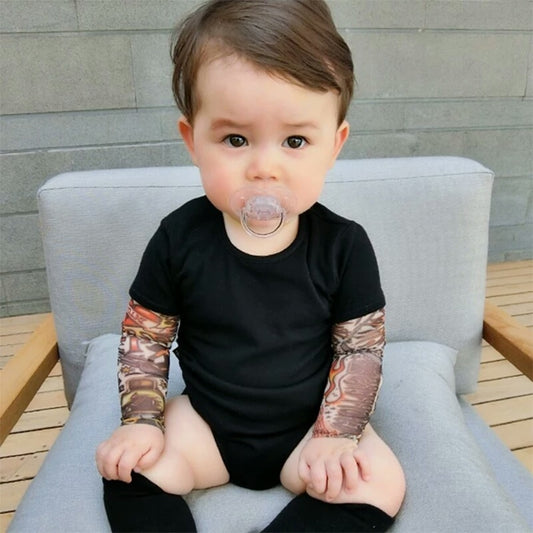 BigKids - Unisex Baby Body mit Tattoo-Ärmeln