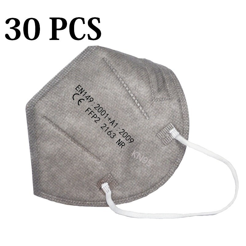 10, 30, 50 und 100 Stück FFP2 Masken, KN95 CE Wiederverwendbare Mund-Gesichtsmasken, 5-lagige Schutzmaske